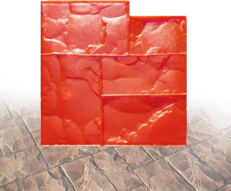 SGHE 23.6" x 23.6" Concrete Mold Stamps - Multiple Patterns and Textures, Stone Texture, Outdoor Stone Forms - Image 1